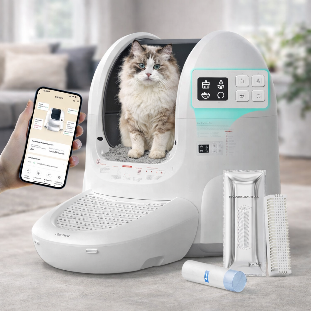 Amicura Cura 2 Smart Self-Cleaning Cat Litter Box 360 Detection