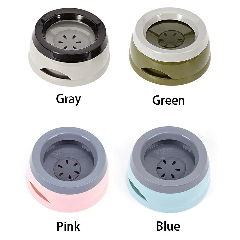 Pet Dog Bowls No Spill Floating Water Feeder Portable Plastic