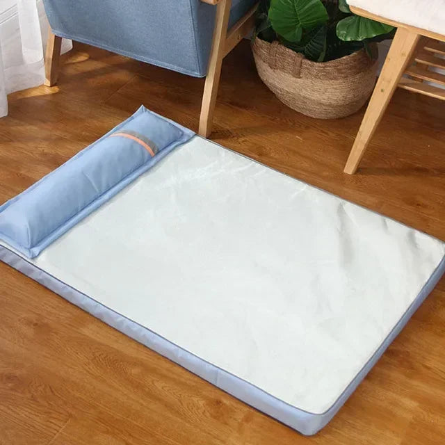 Orthopedic Memory Foam Cooling Dog Bed With Pillow For Large Medium Dogs