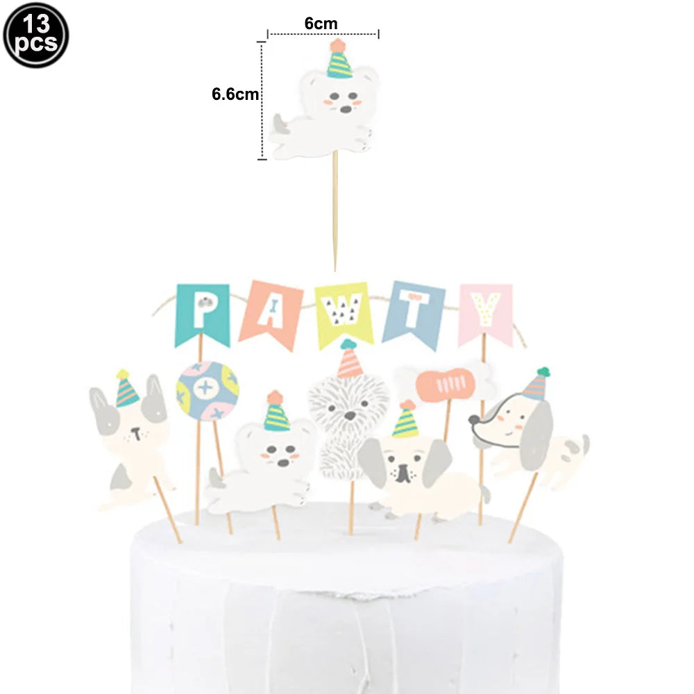Dog Birthday Cake Toppers - Pet Puppy Party Decorations