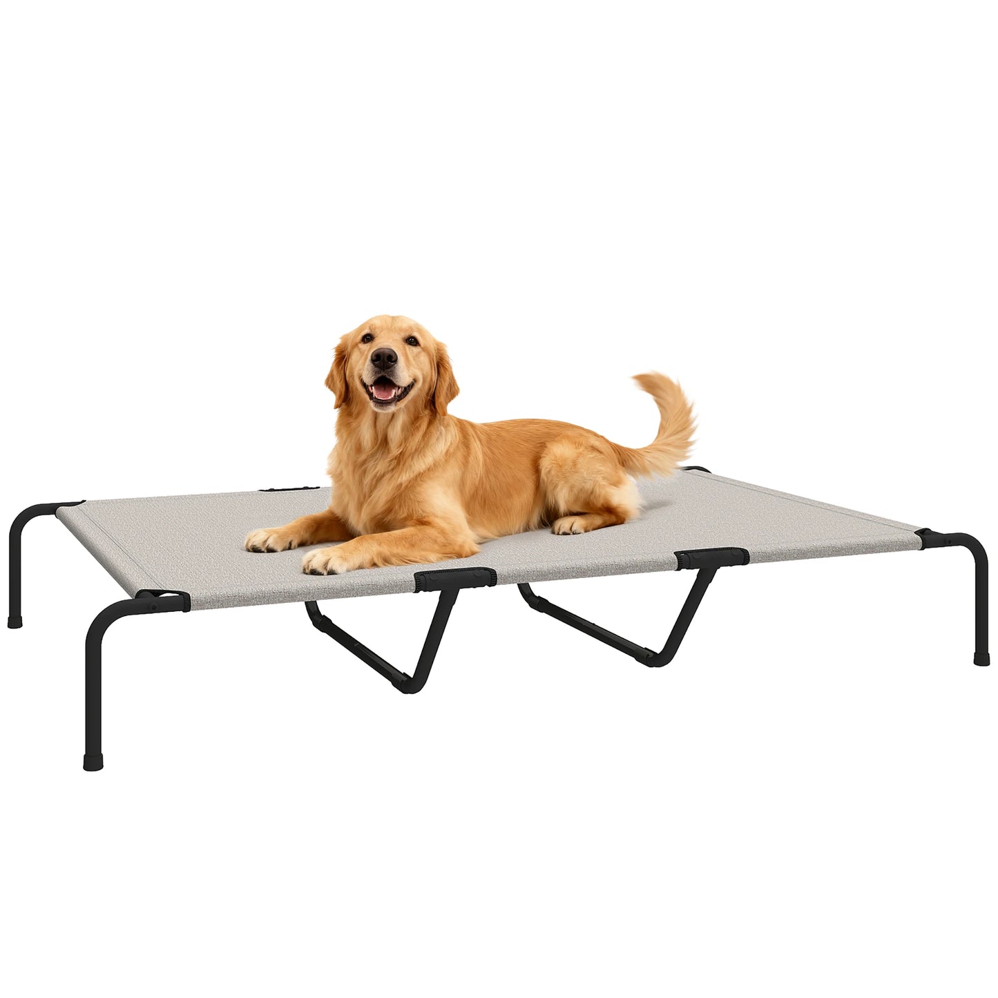 PawHut Elevated Dog Bed for Large Dogs with Steel Frame