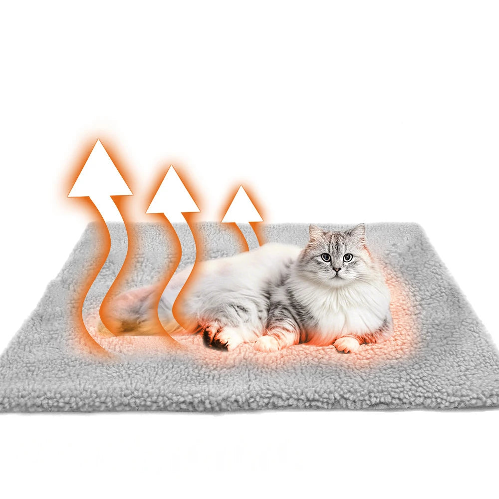 Self Warming Cat Bed With Claw Print Pattern For Indoor Pets
