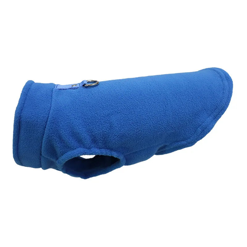 Warm Fleece Dog Jacket Vest With D-Ring For Small Dogs And Cats