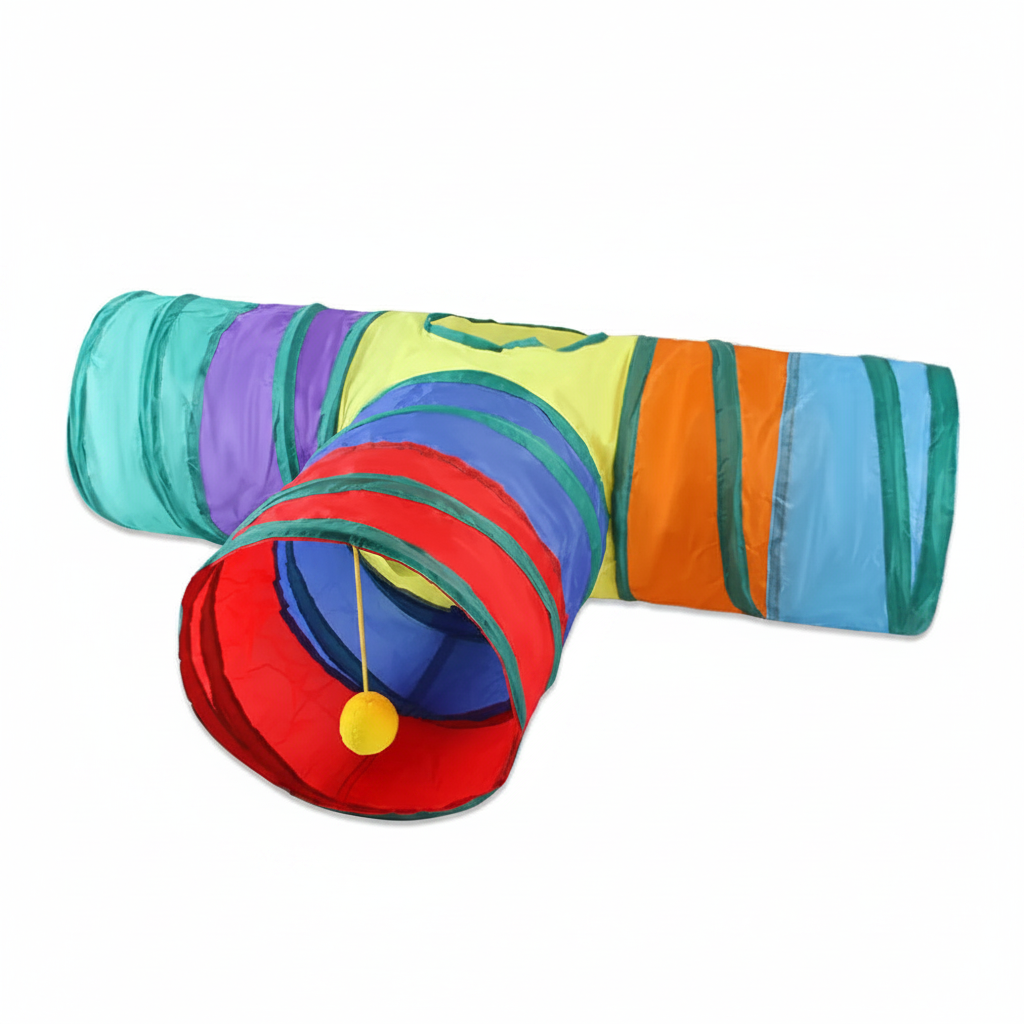 Foldable Cat Tunnel Toy - Interactive Play Tube for Cats & Kittens