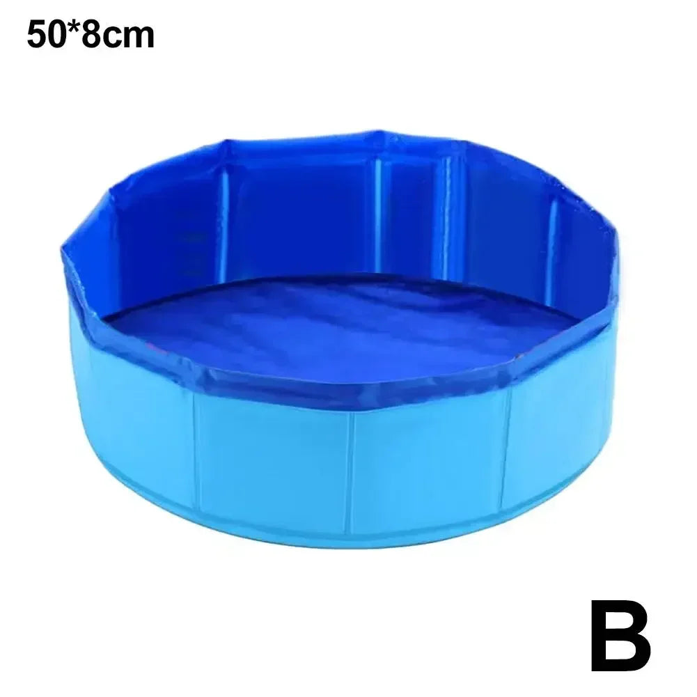 Foldable Cat Pool Toy Water Bath Tub For Dogs Cats Summer Cleaning