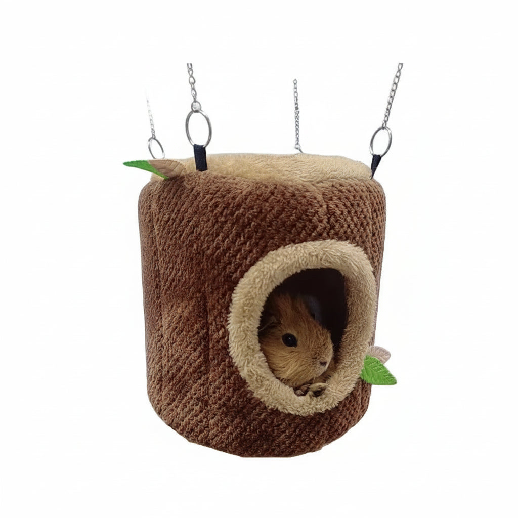 Small Pet House Hamster Tree Stump Hammock Bed For Rodents