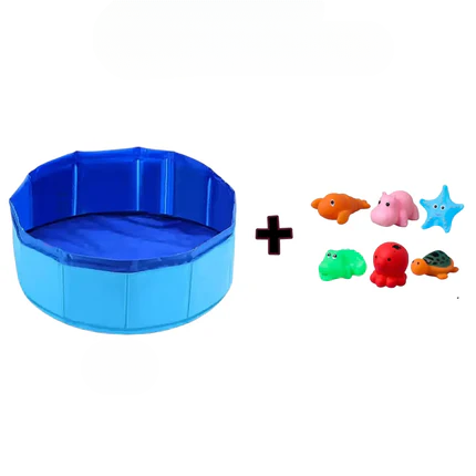 Foldable Cat Pool Toy Water Bath Tub For Dogs Cats Summer Cleaning