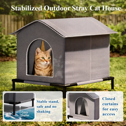 Waterproof Cat House Winter Shelter For Outdoor Cats Small Dogs