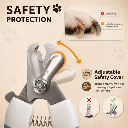 Pet Grooming Tool Kit - Self-Cleaning Brush & Nail Clippers Set