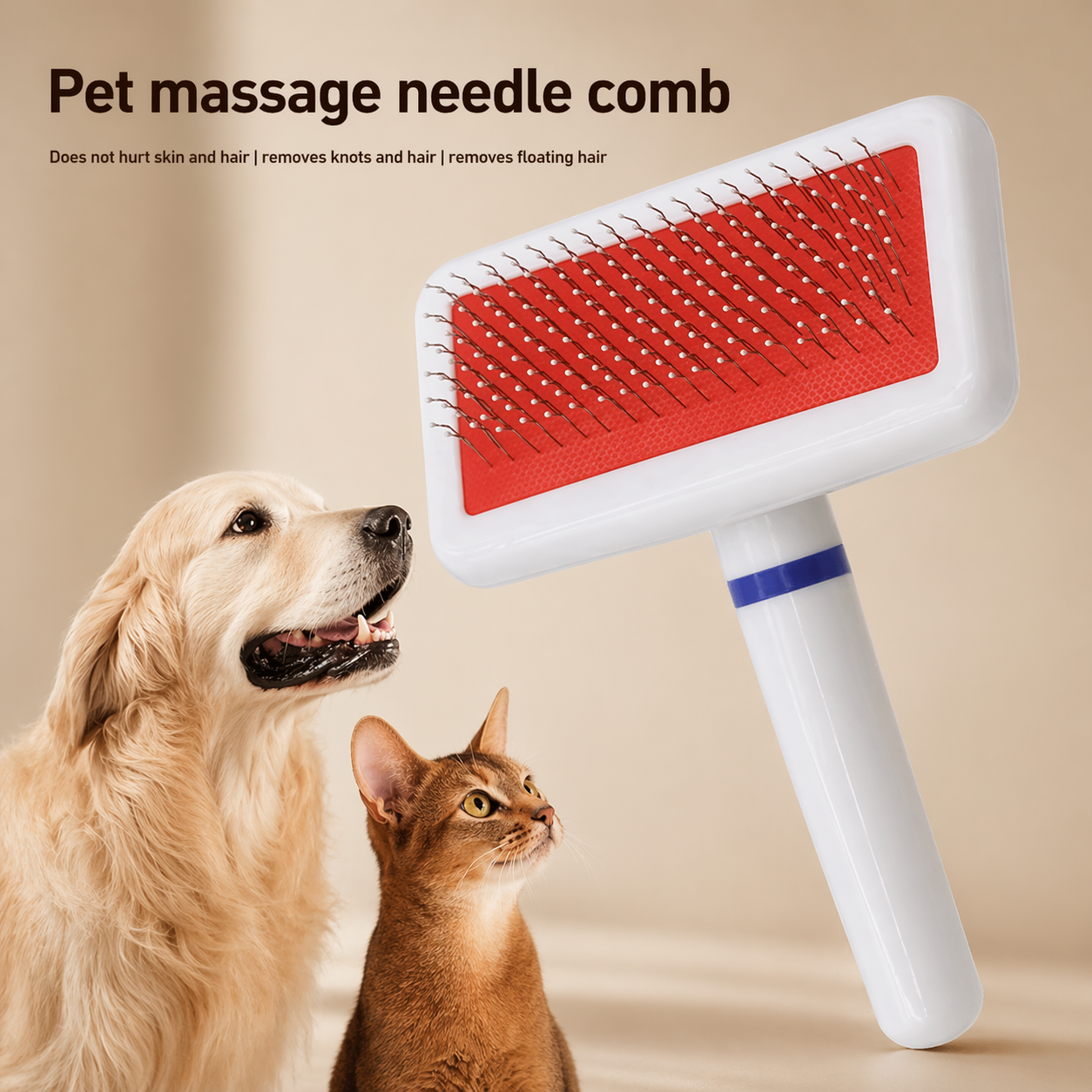 Self Cleaning Pet Hair Remover Comb For Dogs And Cats