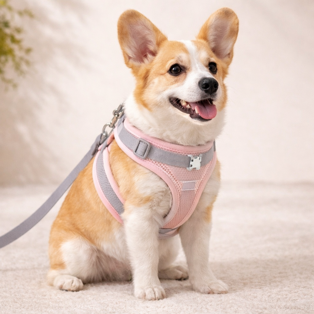Dog Safety Harness Reflective Breathable Adjustable Pet Vest