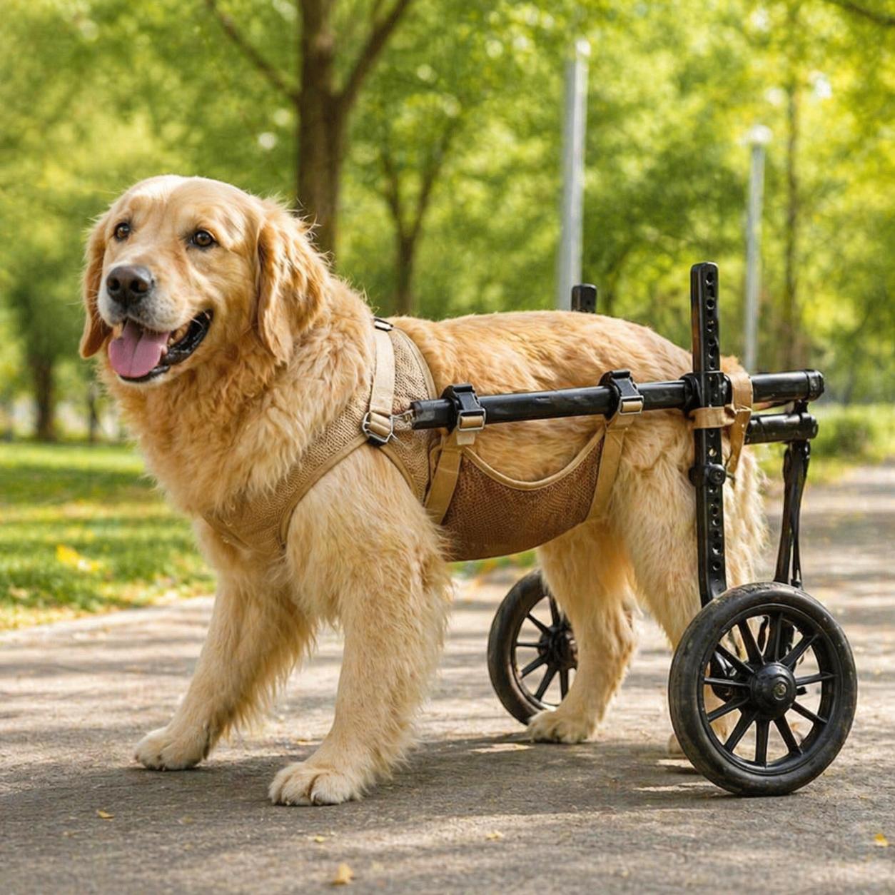 Pet Dog Wheelchair Rehabilitation Walking Assist Cart Training
