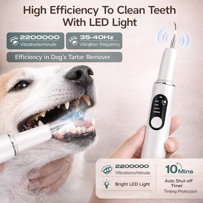 Ultrasonic Dog Tooth Cleaner With LED Light For Pet Dental Care