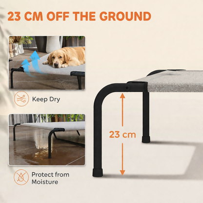 PawHut Elevated Dog Bed for Large Dogs with Steel Frame