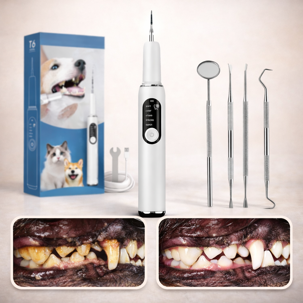 Ultrasonic Dog Tooth Cleaner With LED Light For Pet Dental Care