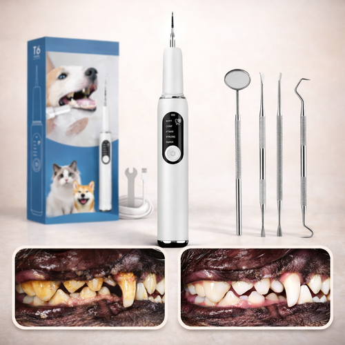 Ultrasonic Dog Tooth Cleaner With LED Light For Pet Dental Care