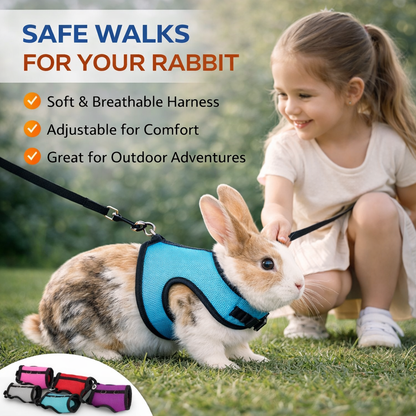 Breathable Pet Vest Harness For Small Animals - Adjustable Comfort Fit