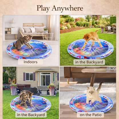 Water Sensory Play Mat - Thickened Inflatable Pet Playmat Ocean Theme