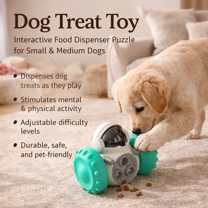 Dog Treat Toy Interactive Food Dispenser Puzzle For Small Medium Dogs