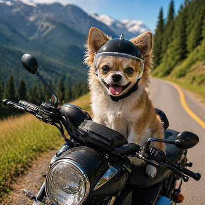 Dog Motorcycle Helmet With Clear Visor For Small Breeds