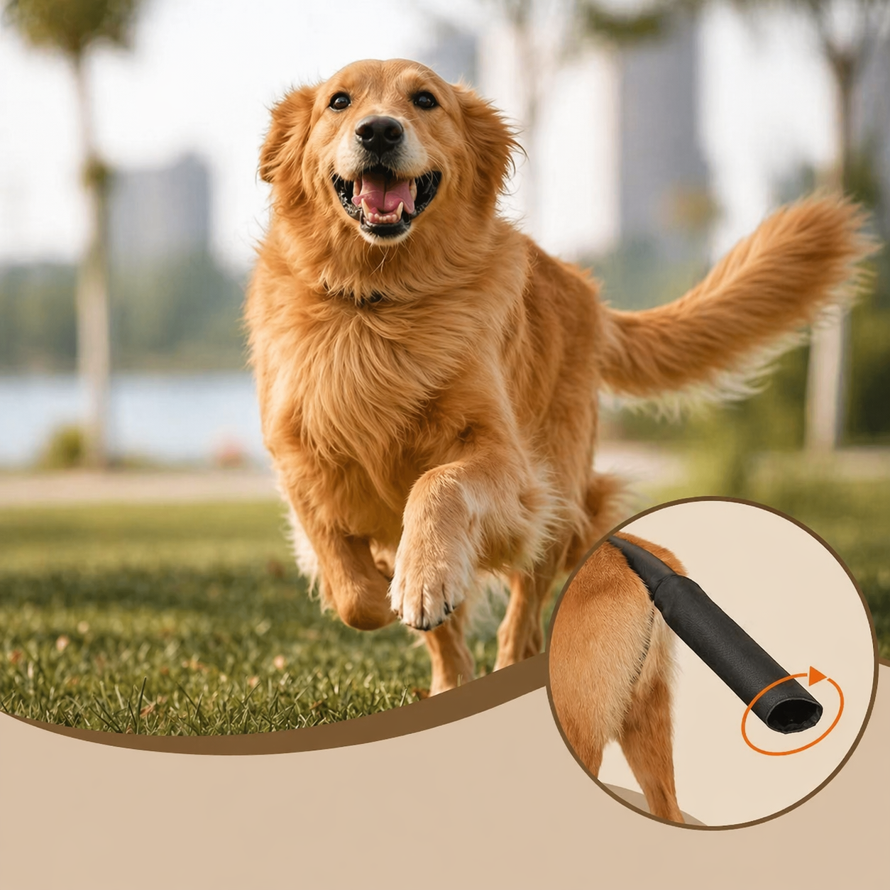 Adjustable Dog Tail Protector - Breathable Wound Cover With Harness
