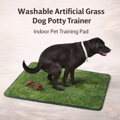 Washable Artificial Grass Dog Potty Trainer - Indoor Pet Training Pad
