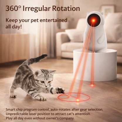 Smart Infrared Laser Cat Toy Bear Shape Auto-Play USB Battery