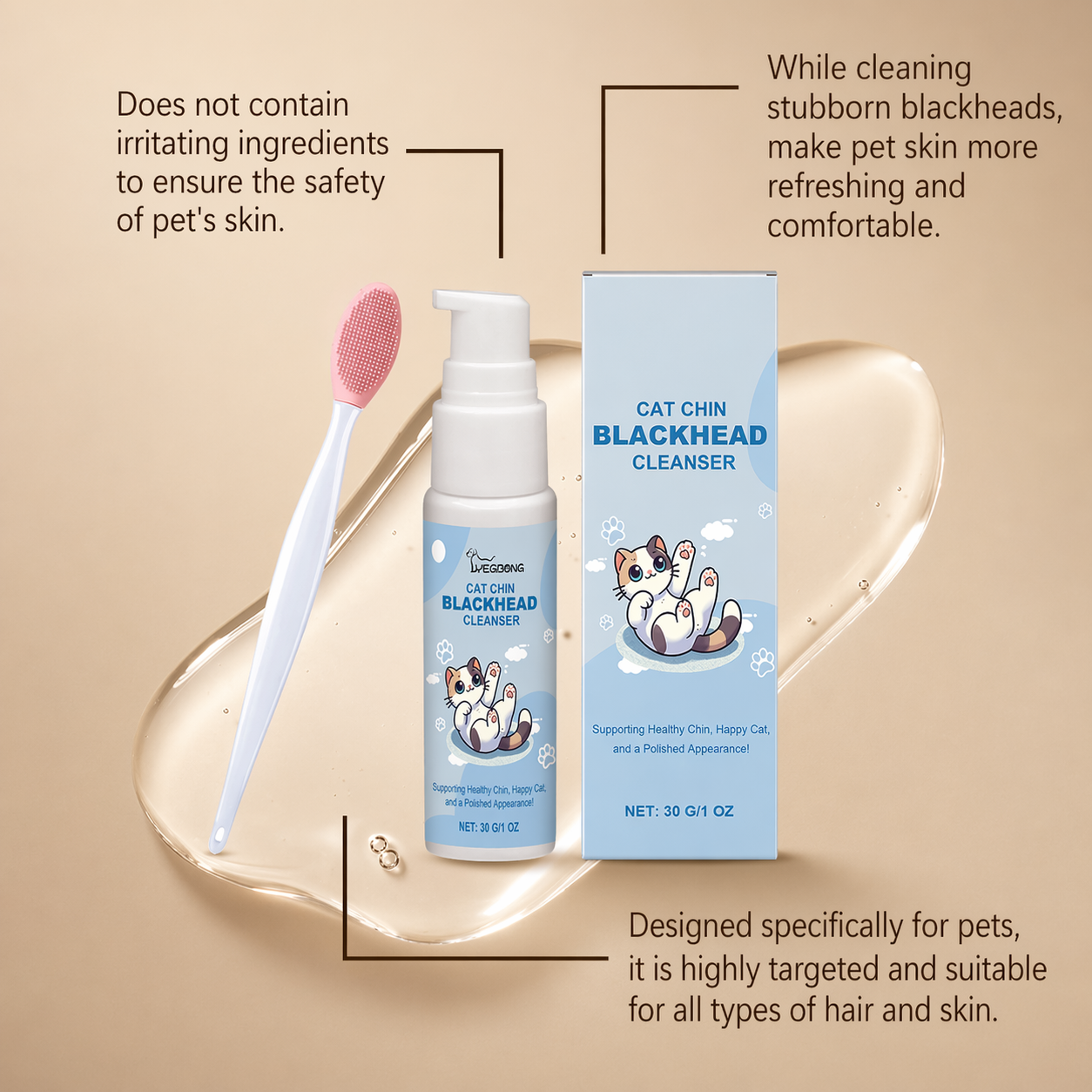 Pet Dental Care Kit For Dogs And Cats With Toothbrush And Solution