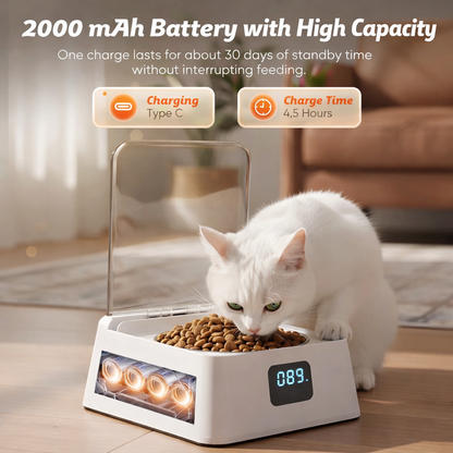 Automatic Cat Food Dispenser With 350ml Bowl For Cats And Dogs