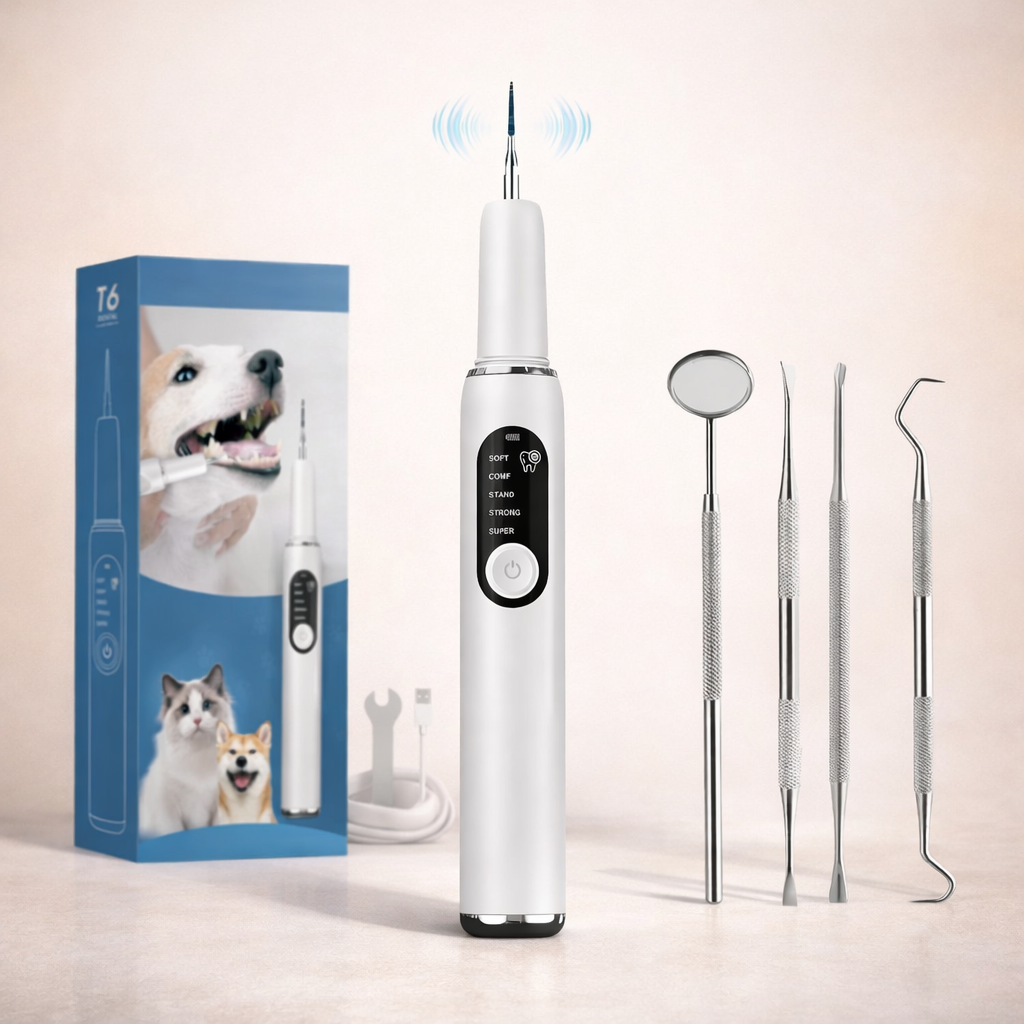 Ultrasonic Dog Tooth Cleaner With LED Light For Pet Dental Care