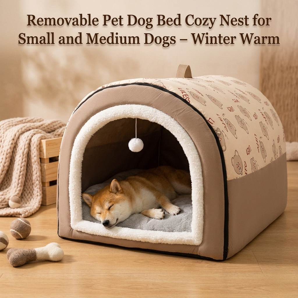 Removable Pet Dog Bed Cozy Nest For Small Medium Dogs Winter Warm