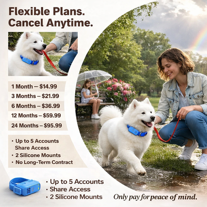 GPS Pet Tracker For Dogs Cats With Unlimited Distance Tracking