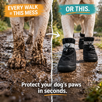 4pcs Water-Resistant Dog Shoes For Small Dogs - Outdoor Protection