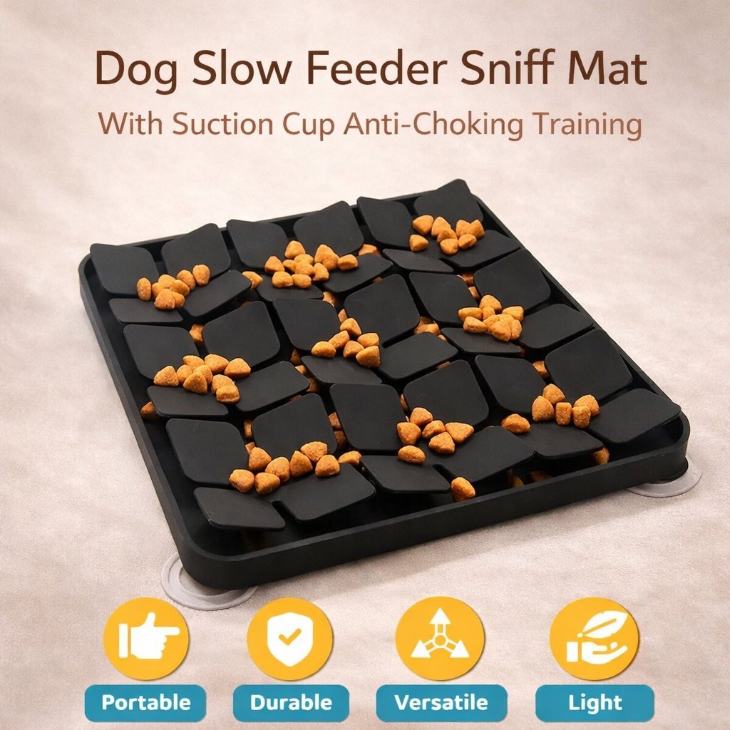 Dog Slow Feeder Sniff Mat With Suction Cup Anti-Choking Training