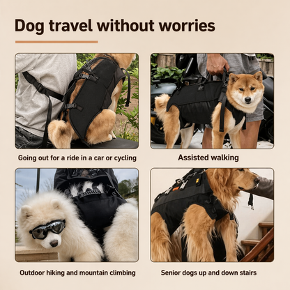Multifunctional Dog Backpack Pet Carrier 4-Legs Design for Outdoor Travel