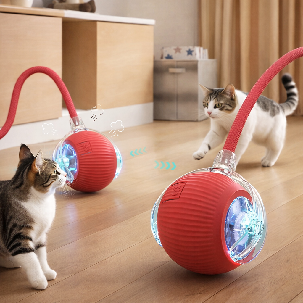 Interactive Rolling Ball Toy for Dogs and Cats - Smart Pet Training