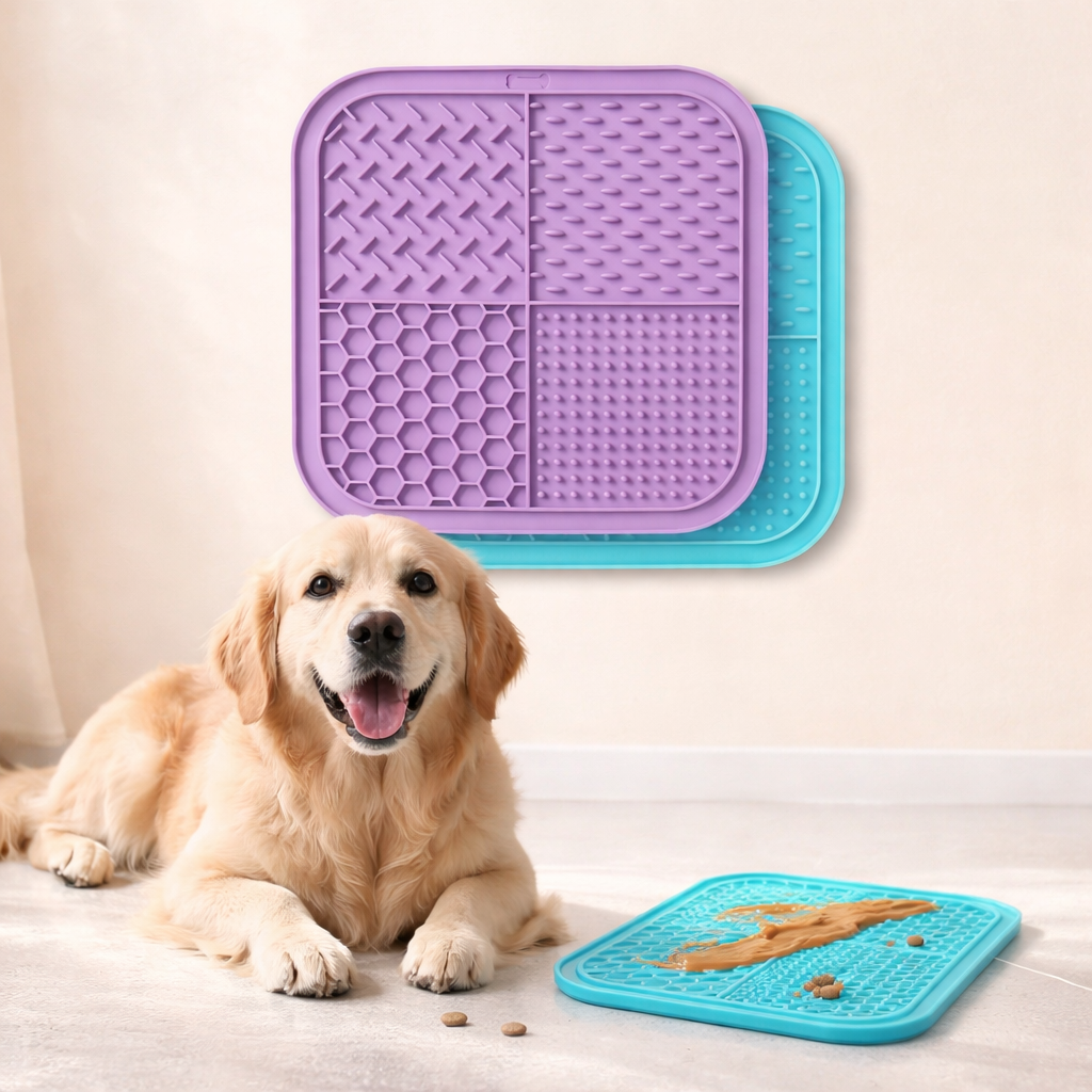 Pet Silicone Lick Mat For Dogs Cats Slow Feeding Training Plate