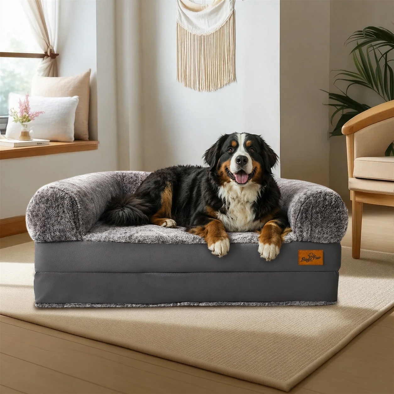 Long Human Dog Bed for Adults and Pets - Foldable Orthopedic