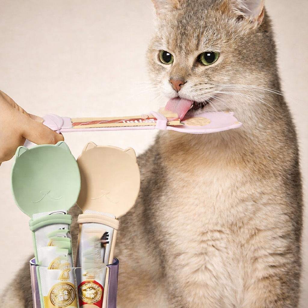 Cat Treat Squeeze Spoon Feeder For Wet Treats Pet Supplies