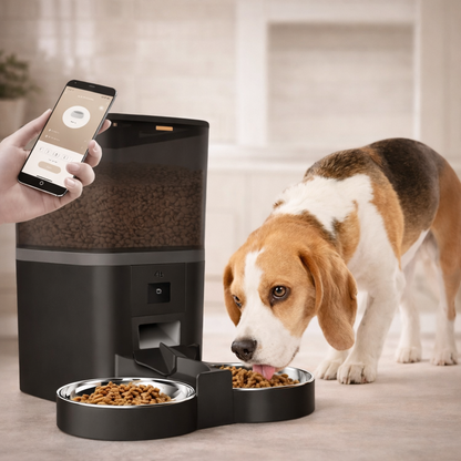 Smart Automatic Pet Feeder With Camera For Dogs And Cats
