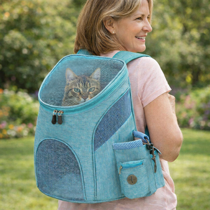Summer Mesh Pet Dog Backpack - Breathable Travel Carrier for Small Dogs