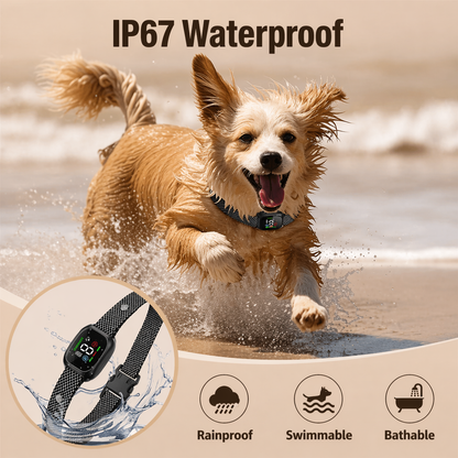 Smart Anti Bark Collar for Dogs - Rechargeable Waterproof Training
