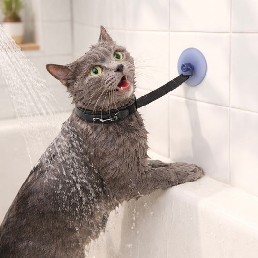 Pet Shower Collar - Fixed Bath Restraint for Small Cats and Dogs