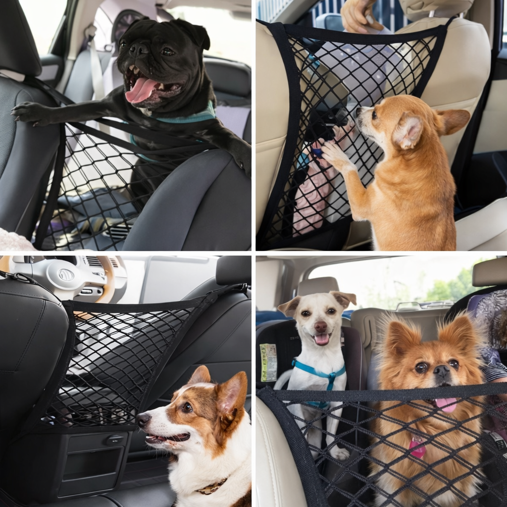 Pet Car Barrier Dog Safety Mesh Guard Back Seat Protector Net