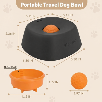 Anti-Choking Slow Feeder Dog Bowl Non-Slip 3/4 Cup Lick Toy