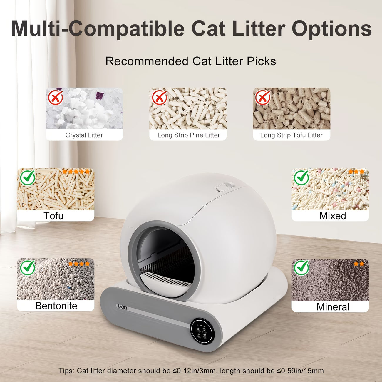 Smart Automatic Cat Litter Box - Large Self-Cleaning With App Control