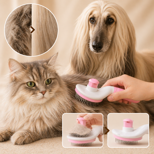 Self Cleaning Pet Hair Remover Comb For Dogs And Cats