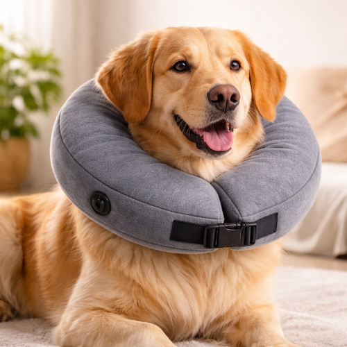 Inflatable Dog Collar After Surgery - Soft Pet Recovery Cone