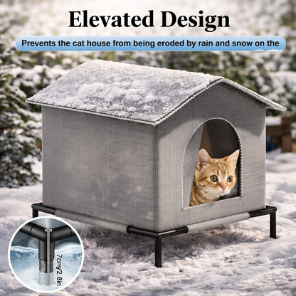Waterproof Cat House Winter Shelter For Outdoor Cats Small Dogs