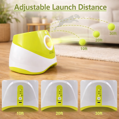 Automatic Dog Tennis Ball Launcher - Interactive Pet Toy With 3 Balls